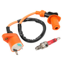 Ontstekingsspoel voor 4-taktmotoren met racebougie, drievoudige elektrodetechnologie, duurzame constructie, eenvoudige montage, plug-and-play ontwerp.