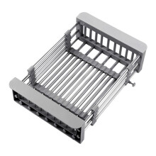 Scolapiatti Retrattile In Acciaio Inox, Scolapiatti Retrattile per Cucina, Utilizzato per Riporre Stoviglie e Piatti,