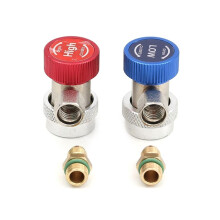 Adaptador de Conector para Medidor de Fluoruro de Automóvil R134A, Accesorios de Colector Ajustables para Refrigerante de Aire Acondicionado