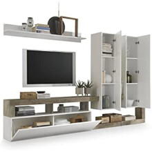Mueble de TV - DKD HOME DECOR - Estándar - Madera MDF - Aluminio - Metal - Blanco