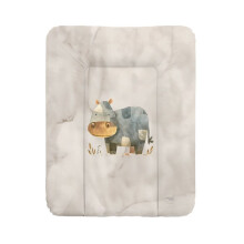 Ceba Baby Colchoneta para cambiar bebés gruesa y lavable - Hipopótamo cómodo, 50x70 cm - Certificada Öko-Tex, Impermeable