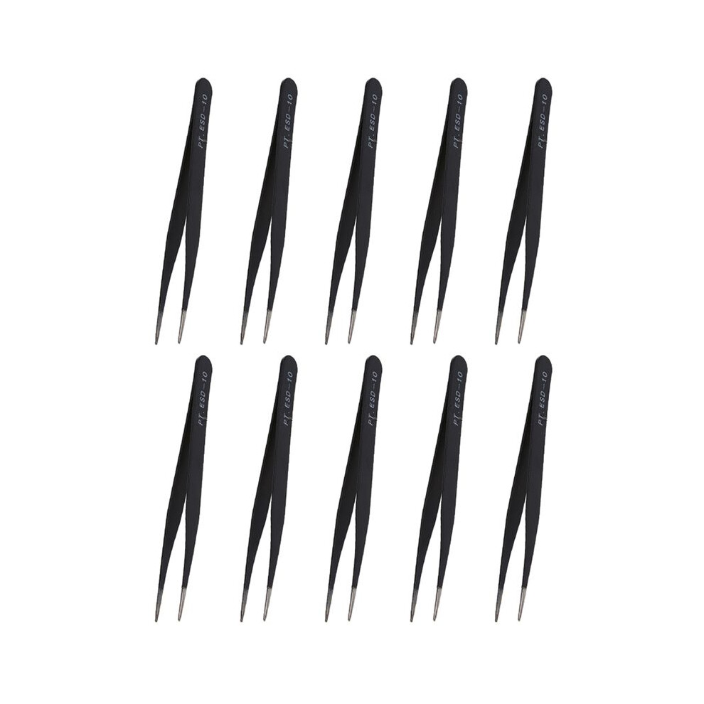 Typecat 10X Black Metal Straight Tip Tweezer