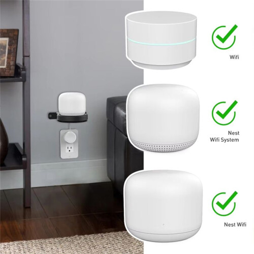 Wall Mount Hanger Built-in Cable Management Space Saving Bracket Wall Shelf for  Nest WiFi Wireless Router 2