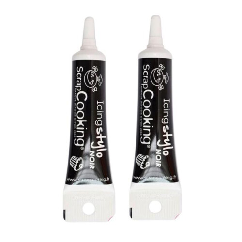 2 stylos de glaçage noirs