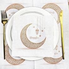 120PCS RAMADAN Napkin Dinner Table Napkins Paper Disposable Safe Fragrant Free Soft Mouth Wiping Tissue