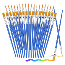 Small Paint Brushes Bulk, 88 Pcs Nylon Hair Brushes, Flat Tip Round Acrylic Paint Brushes, or Kids Adult Acrylic Oil