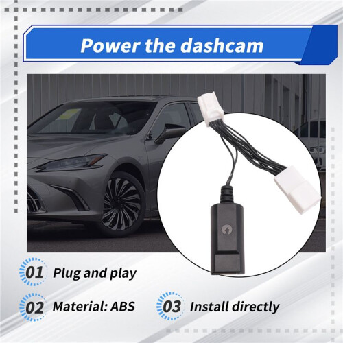 For // Car Rear-View Mirror Extractor USB Power Plug  Recorder Power Pickup Accessories 2