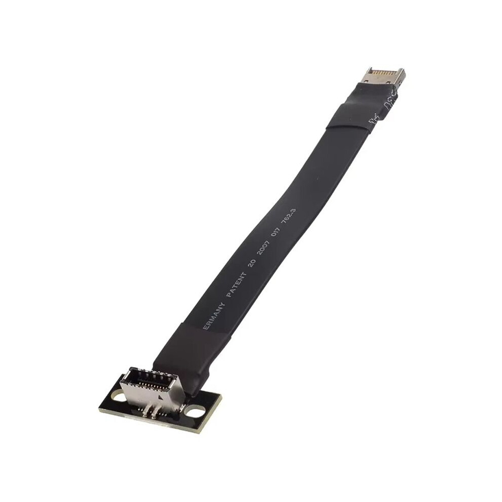 Usb 3.2 20Pin Gen2 Type E Male To Type-E Female Adapter Front Panel Socket Extension Flat Ribbon Cable W Screw Hole 6032770322130