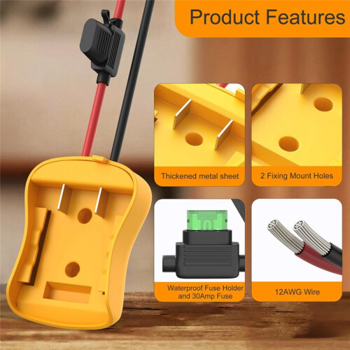For  18V Battery DIY with  Converter Power Tool Lithium Battery Output Adapter 2