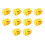 10 Pcs Arcade Buttons 24Mm Responsive Arcade Buttons for Gaming Enthusiasts Yellow 1