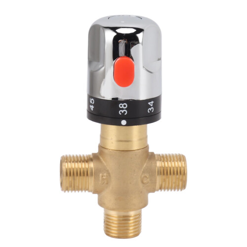 Messing-Thermostat-Duschmischer, 115x62mm, Chrom 2