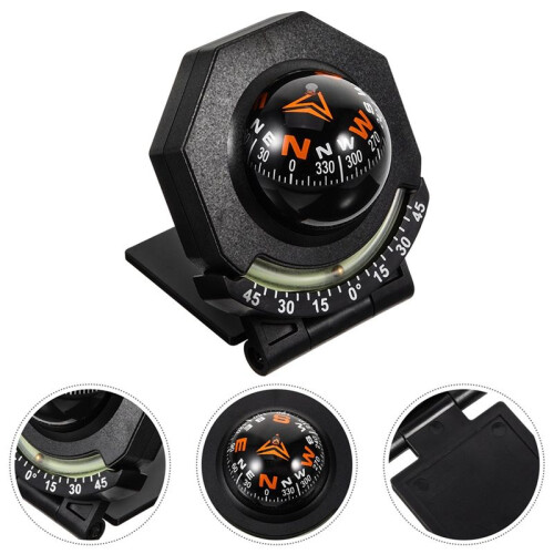 Car Compass  Shaped Variable Navigation Dashboard Car Compass Direction Pointing Guide for Car Boat Cycling Hiking 1