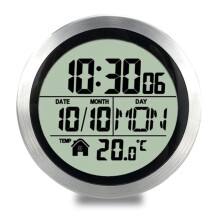 Horloge de Douche Numérique Étanche, Minuterie de Salle de Bain, Horloge Murale de Cuisine Numérique, Horloge à Ventouse Sans Poinçonnage