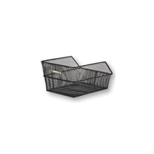 Panier Vélo Arrière BASIL Cento S en Maille Acier Noir - Fixation Fixe sur Porte-Bagages