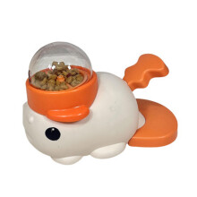 Press Activated Pet Treats Dispenser Clownfish Shape Dog-White