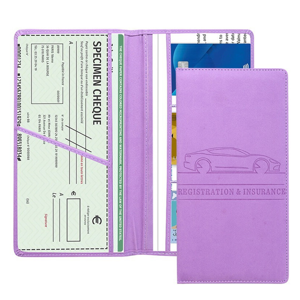 Car Registration And Insurance Card Holder, Vehicle- Lavender 7709000773145