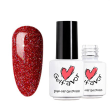 Diseño único, fácil aplicación, esmalte de uñas en gel con purpurina, material natural de alta calidad para manicuras seguras, bajo olor, no