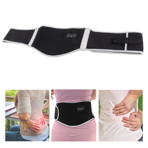 Lower Back Heating Pad with Vibrations and Adjustable Temperature Waist Belt