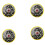 4Pcs 150mm 5/16 Thread 52 Hole Medium Density Random Orbital Sander Hook & Loop Backing Pad Compatible with Mirka CEROS 1