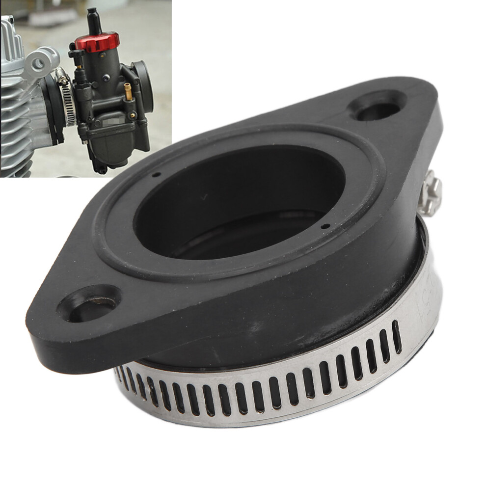 Durable Rubber Carburetor Adapter Intake Manifold For 21-34Mm Models Black 4341375664555