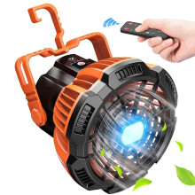 Ventilator portabil de exterior, companion 3 în 1 pentru camping, lanternă LED reîncărcabilă cu baterie, cu baterie de mare capacitate și