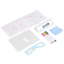 Ultimatives Leuchttafel für Kinder, 14x18cm, 3D-farbige Kritzeltafel