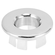 Couvercle de trop-plein pour lavabo, construction en laiton massif, finition PVD, cache-trou rond, finition chromée résistante à l'usure et à la