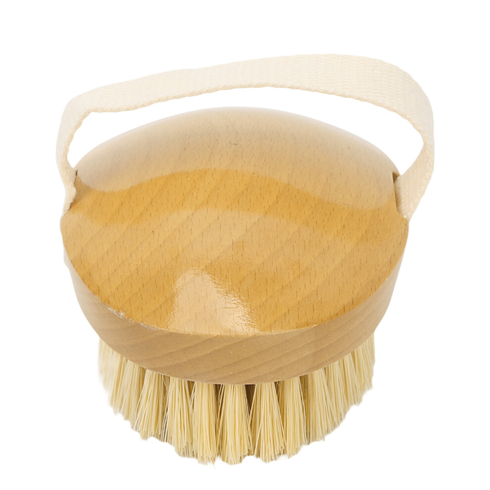 Massage Body Bath Brush Beech Wood Lymphatic Drainage Exfoliator