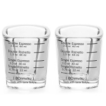 Präzisions-Küchenhelfer, Espresso-Messbecher aus robustem Glas für Langlebigkeit und Klarheit bei präziser Dosierung