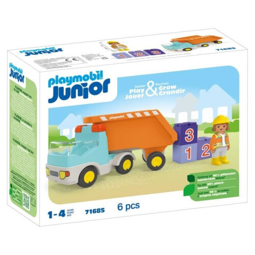 PLAYMOBIL PLAYMOBIL Junior 71685 Absetzkipper, Ab 12 Monaten