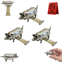 Miniaturní šicí metr Antique Pig - zatahovací kapesní měkké pravítko