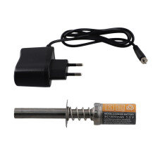 Für HSP·RC Nitro 1,2 V 1800 MAh 3600 MAh Glühkerzenzünder, Geeignet für RC-Car 1/8 1/10 80101, Wiederaufladbares Ladegerät, EU Stecker