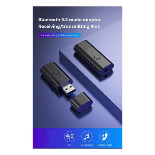 5.3 Transmitter Receiver, USB  Adapter, Wireless Audio Transmitter for TV Home/Car Sound System 2