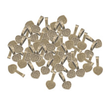 50Pcs Glue on Bails 19x9.5mm Flat Pad Bails for DIY Craft Necklaces Pe