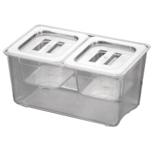 (2 compartments, 33x20.2x18cm) Condiment Tray With Ice Chamber Ensures Freshness Of Ingredients Makes