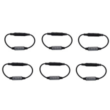 6X Low-Profile Inline Controller  3 Key Dimmer  for LED Strip Light Black