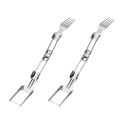 2pcs Stainless Steel Fruit Cutter, Foldable Watermelon Fork Slicer Tool, Dual  Foldable Fruit Forks Slicer