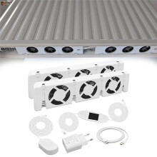Kühlerlüfter, Intelligentes Heizkörper-Booster Erweiterungsset, Universeller Ventilator, Fördert die Heiße Zirkulation, 100 Bis 240 V, EU-Stecker