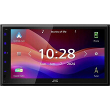 Receptor amplificador multimedia 2 DIN Android Auto, Apple CarPlay, conexión posible a una cámara de marcha atrás, sintonizador DAB+, av
