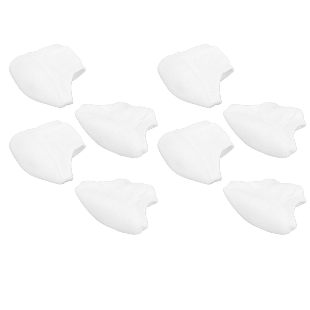 White 4 Pairs Toeless Spa Gel Socks For Cracked Heel Treatment