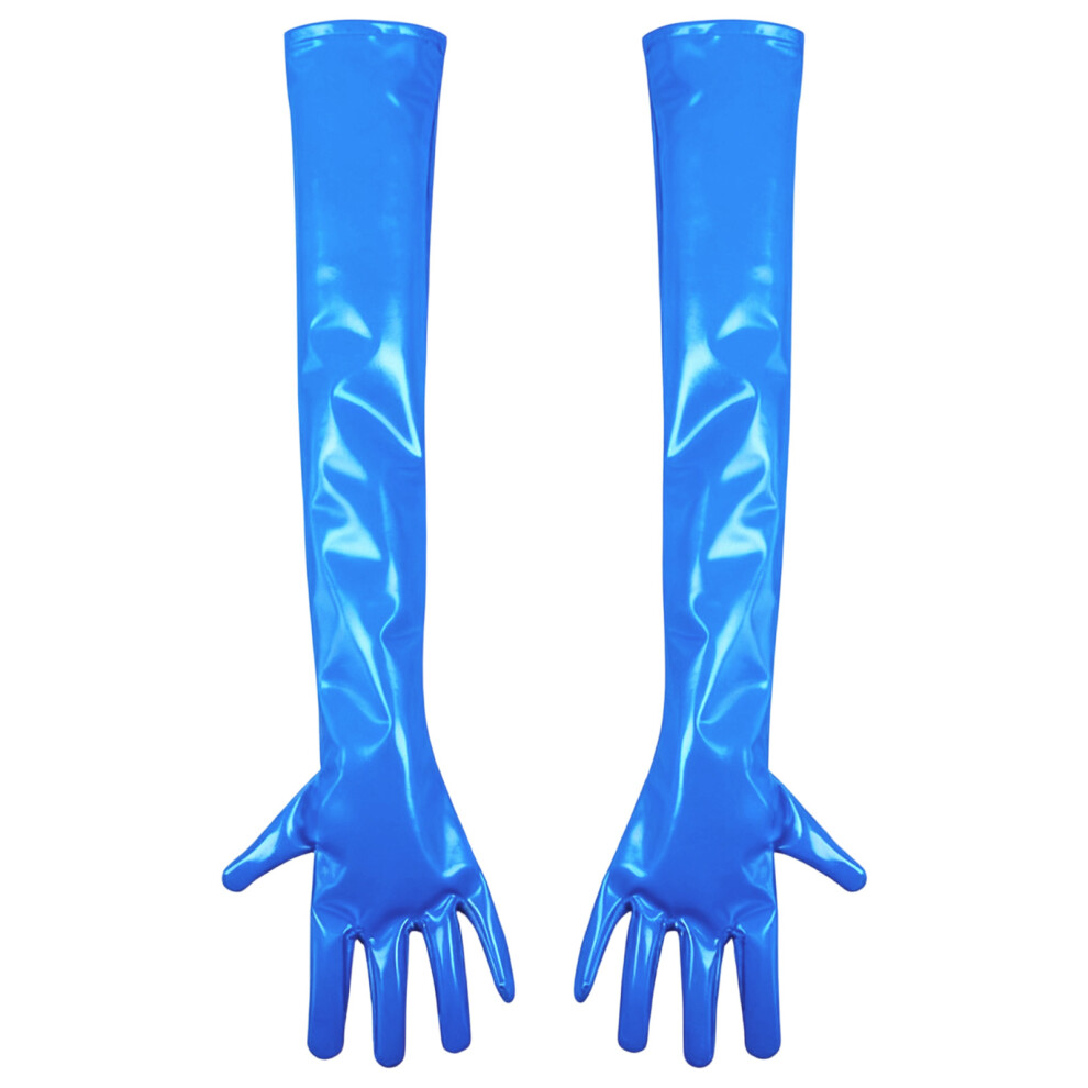 Multipurpose PU Gloves Stylish Protective Gloves-Blue XL