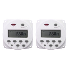 2X New LCD Digital Control Power Programmable Timer 12V 16A Relay