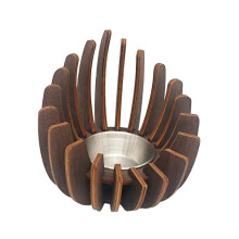 Wooden Tea Light Candle Holder Candlestick for Dining Room Bedside Far