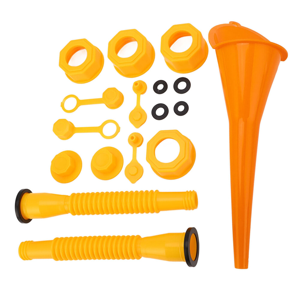 Universal Gas Can Spout Kit With Nozzle & Funnel - Fits Most Plastic Cans 9341370159655