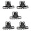5X Inside Door Handle Front Rear Left Right Set for  Accord CB7 1990-1994 Car Styling 1