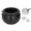 Halloween Cauldron Mist Maker with 12 LEDs, Silver, Horror Style 1