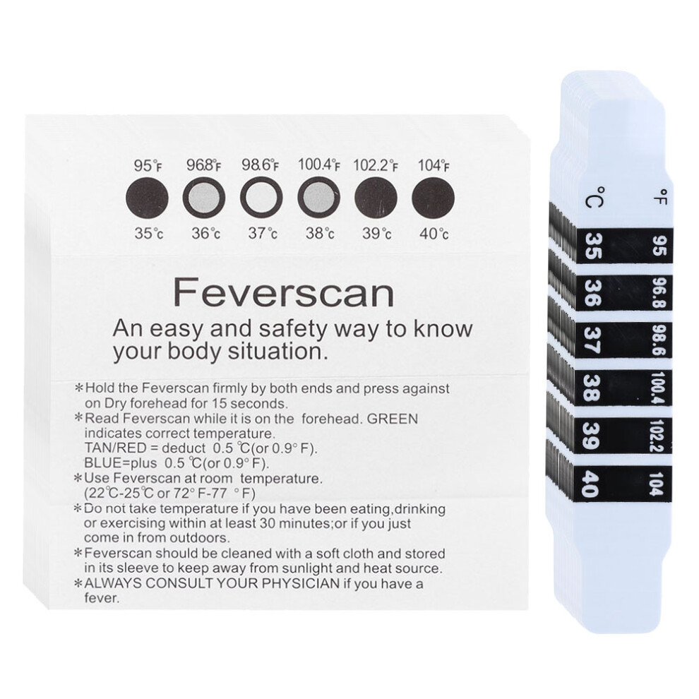 Reusable Temperature Strips for Urine Testing, Accurate And Wide Range Celsius & Fahrenheit Instant Reading Liquid Crystal Thermometer Stickers, Non-I