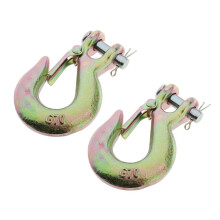 2 Pieces 1/4" G70 Steel Clevis Winch Hook Heavy Duty Zinc Plated Alloy