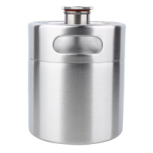 Mini-fût en acier inoxydable pour le stockage de la bière, growler pressurisé avec système de fermeture hermétique, idéal pour la bière