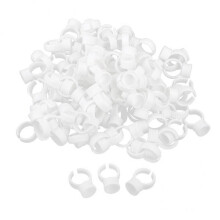 4x100 Disposable Eyelash Extension Tattoo Pigment Holder Rings Medium